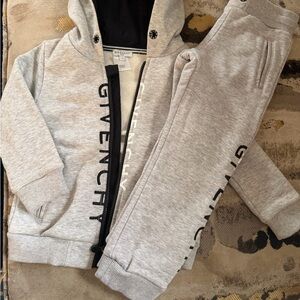 Givenchy Kids Light Gray Sweatpants & Hoodie Set